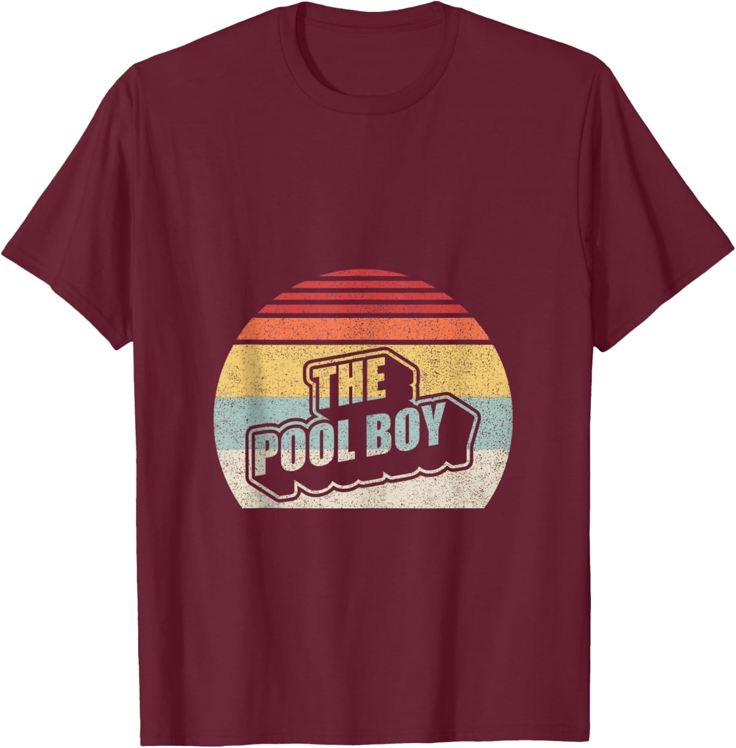 Vintage Retro The Boy Pool T-Shirt - T-Shirt | Maroon