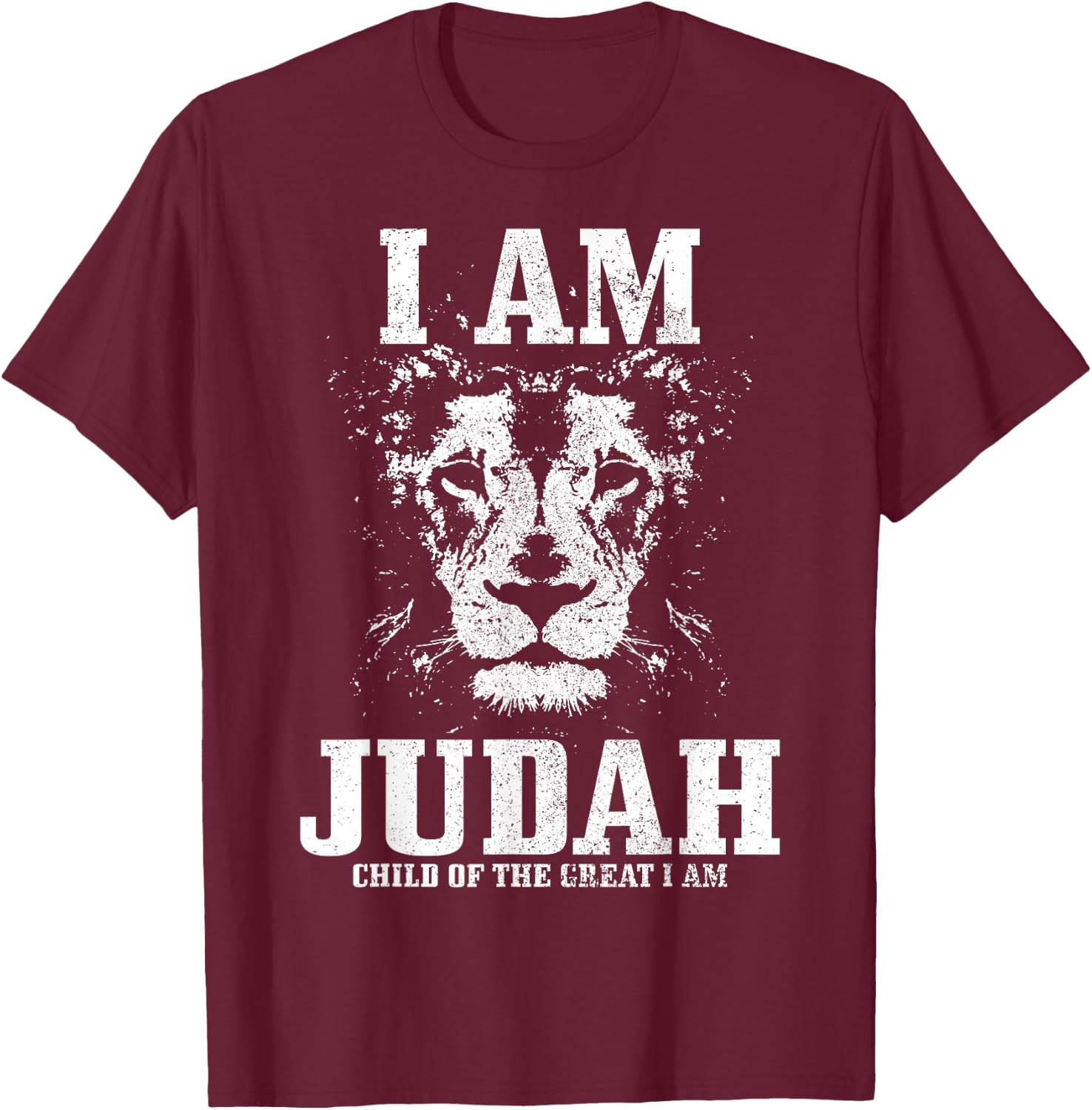 I Am Judah Child Of The Great Lion Israelite Israel Hebrew T-Shirt - T-Shirt | Maroon