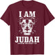 I Am Judah Child Of The Great Lion Israelite Israel Hebrew T-Shirt - T-Shirt | Maroon