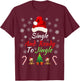 Single & Ready to Jingle Christmas Sweater Fun Xmas Sweater T-Shirt - T-Shirt | Maroon