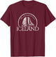 Waterfall in Iceland Shirt T-Shirt - T-Shirt | Maroon