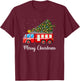Firefighter Fire Truck Christmas Tree Fire Truck Xmas Gift T-Shirt - T-Shirt | Maroon