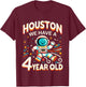 4th Birthday Houston We Have A 4 Year Old Astronaut Space T-Shirt - T-Shirt | Maroon