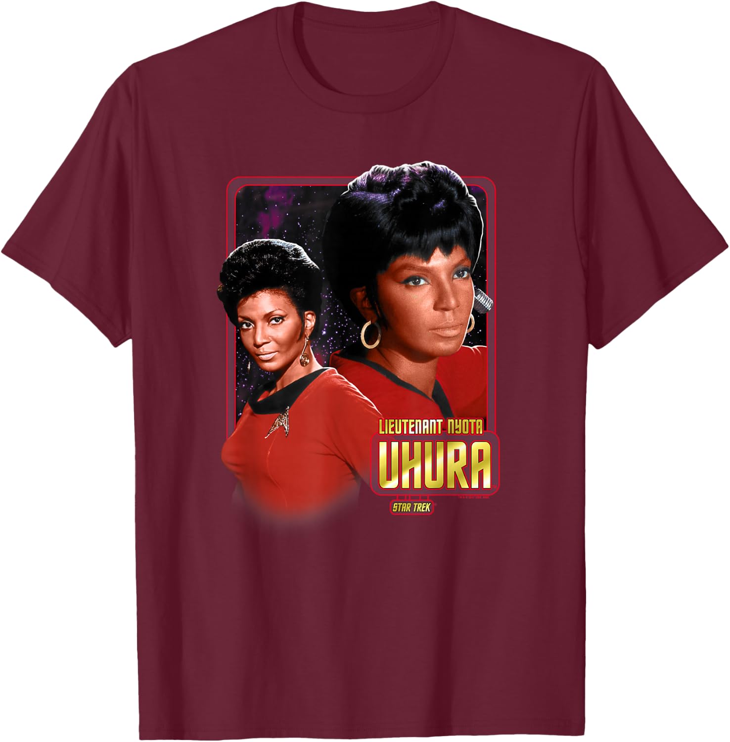 Star Trek Lieutenant Uhura T-Shirt - T-Shirt | Maroon