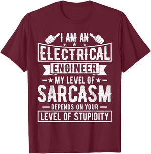 Electrical Engineer - Funny Electrical Engineering Engineer T-Shirt - T-Shirt | Maroon