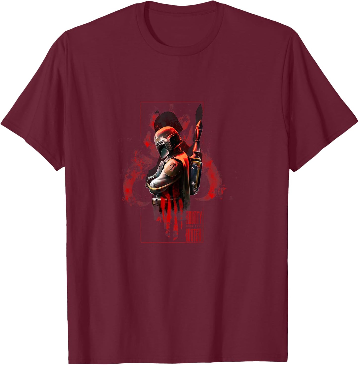 Kids Star Wars Classic Boba Fett Red Mandalorian Bounty Hunter T-Shirt - T-Shirt | Maroon