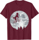 POODLE Riding Moon Bike Halloween Lunar Cycling Cyclist T-Shirt - T-Shirt | Maroon