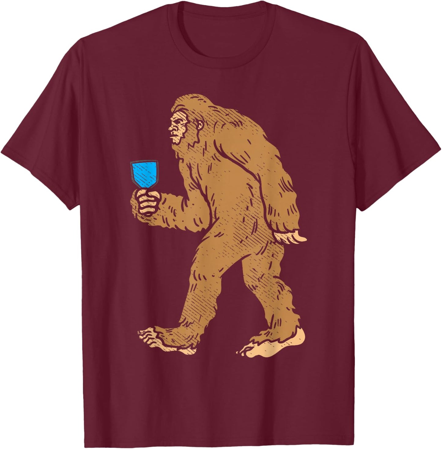 Bigfoot Sasquatch Pickleball Paddle Pickle Ball Player Gift T-Shirt - T-Shirt | Maroon