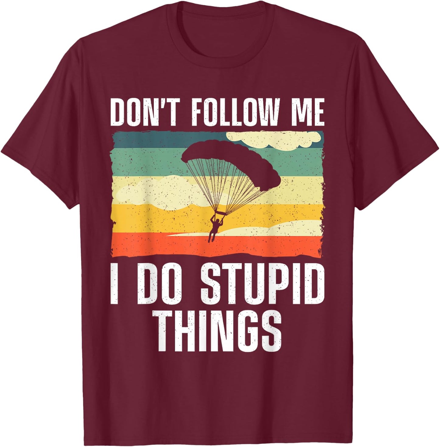 Funny Skydiving Art Women Parachute Indoor Skydiver T-Shirt - T-Shirt | Maroon