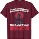 Werewolf Crazy Dangerous Werewolf T-Shirt - T-Shirt | Maroon