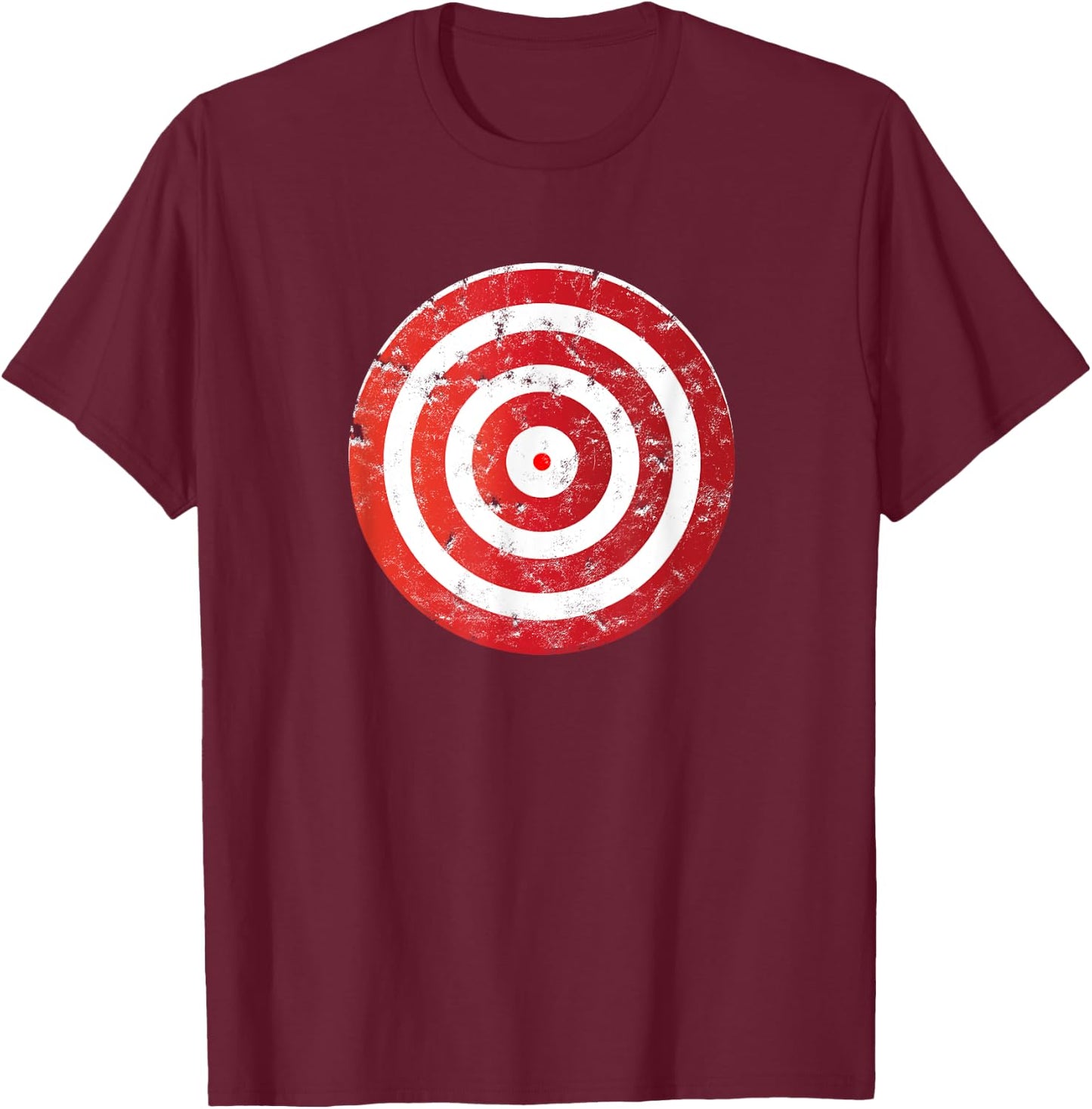 Vintage Bullseye Target Bulls Eye - Target Shooting Sports T-Shirt - T-Shirt | Maroon