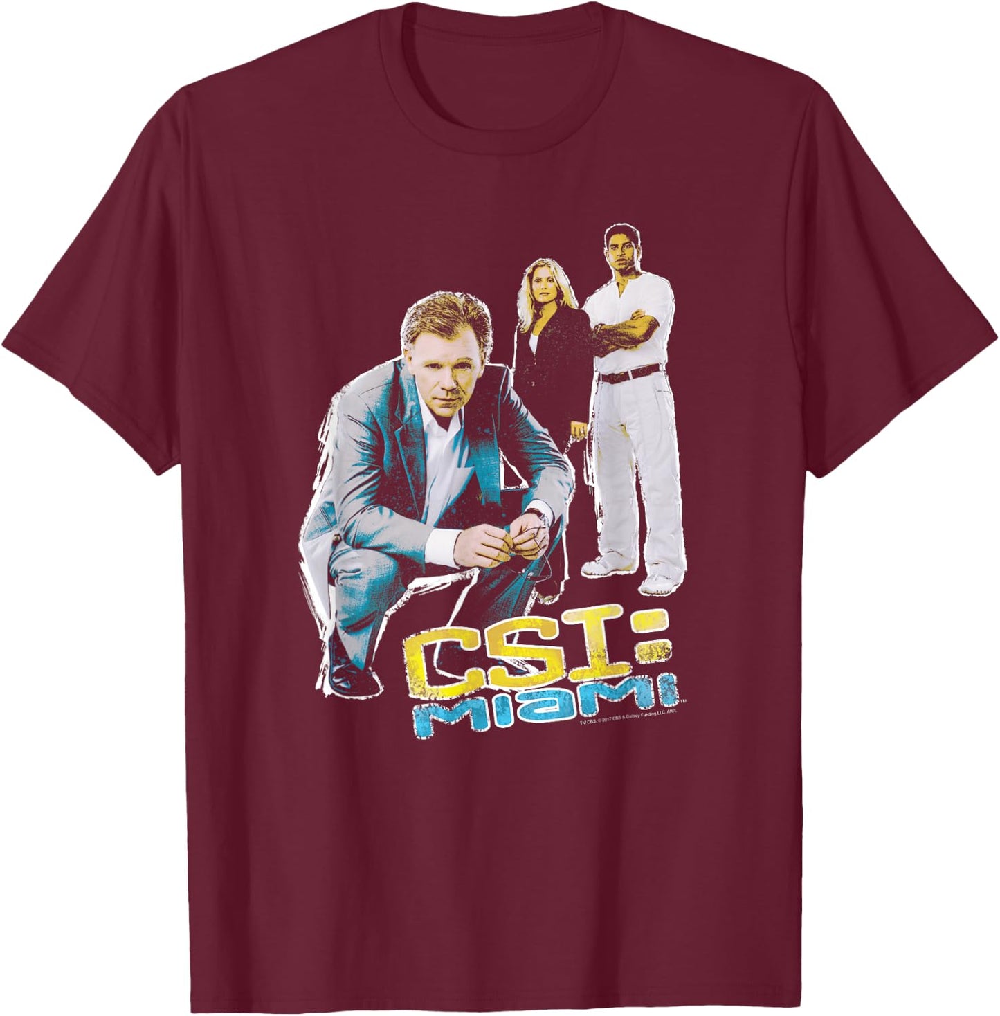 CSI: Miami In Perspective T-Shirt - T-Shirt | Maroon