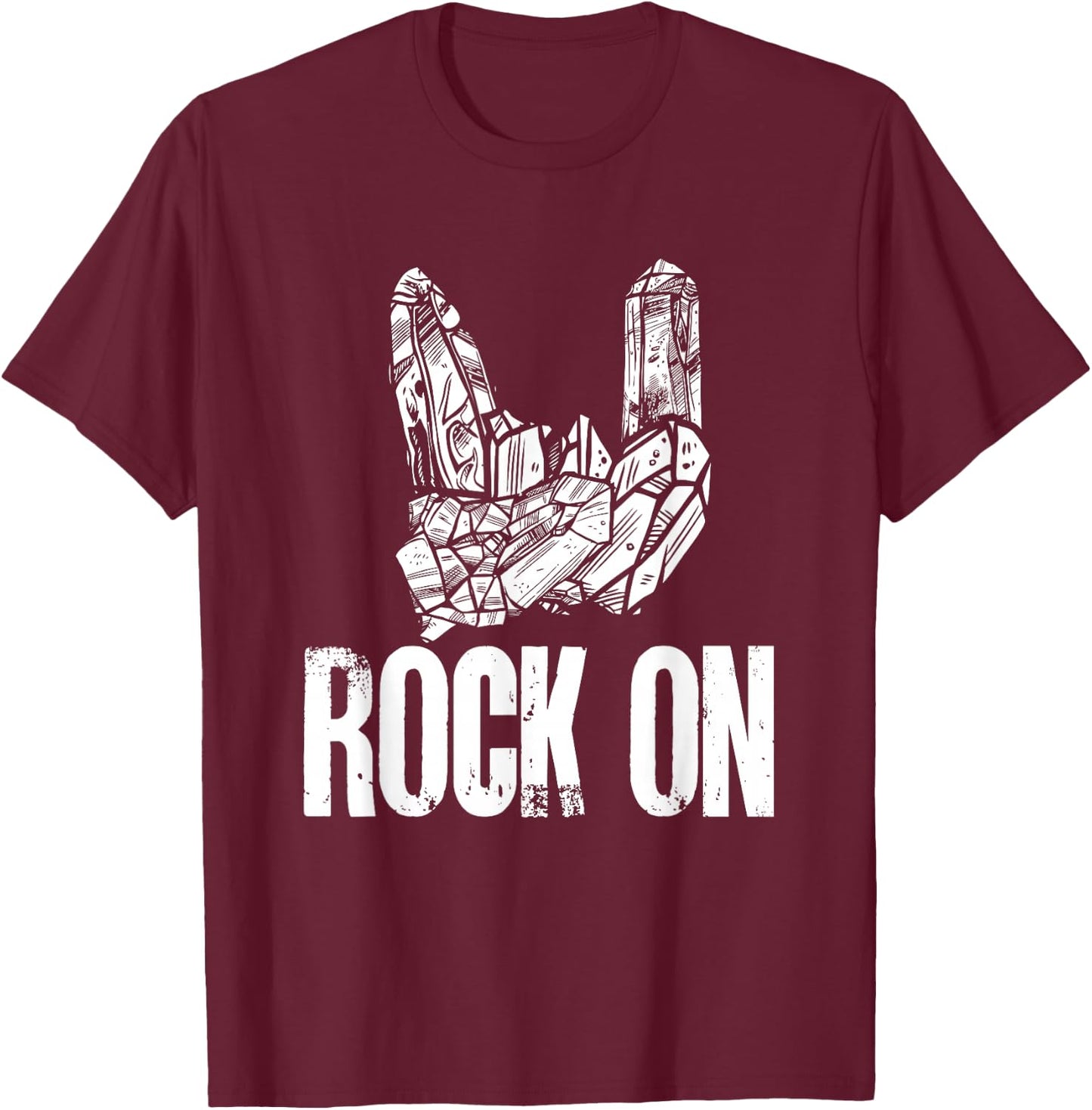 Rockhound Rock On Geology Rock Collecting T-Shirt - T-Shirt | Maroon