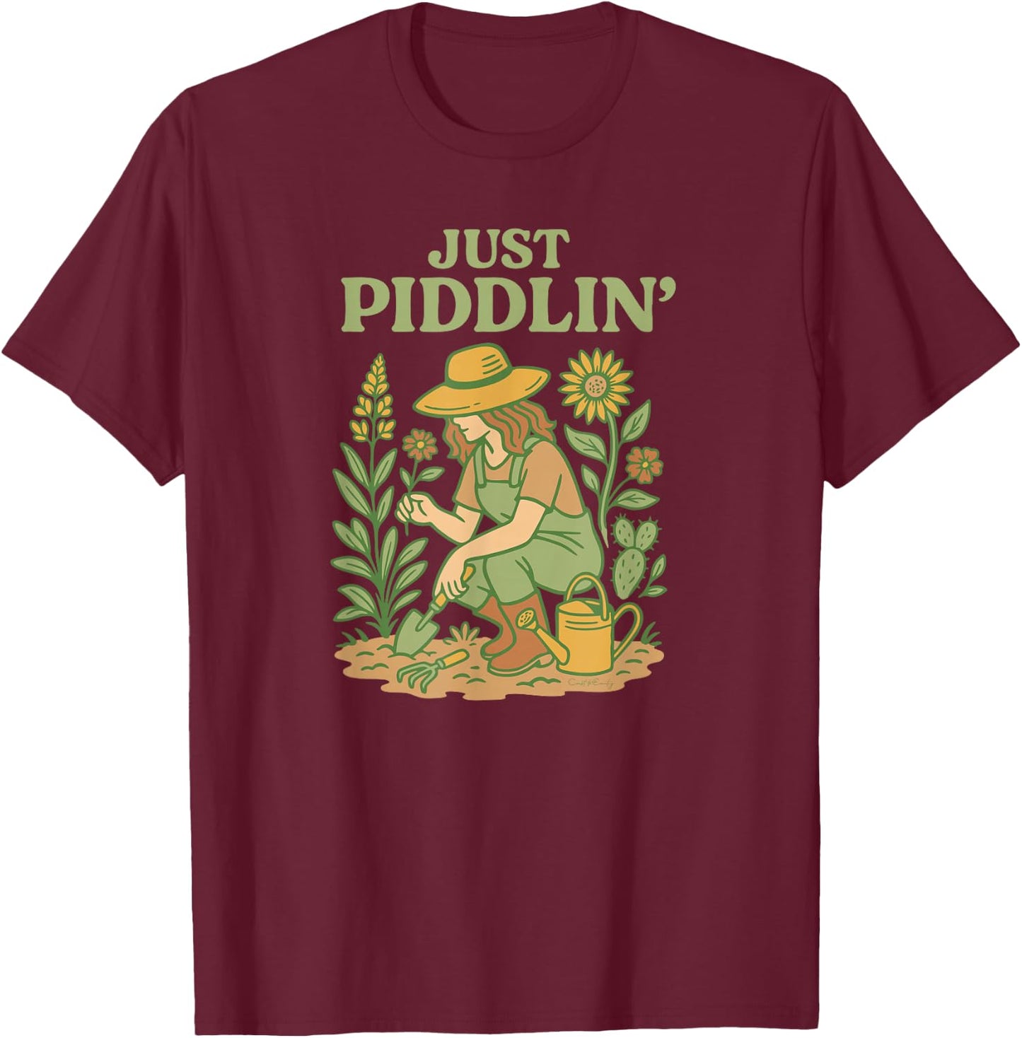 Just Piddlin' T-Shirt - T-Shirt | Maroon