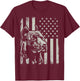 Proud Patriotic Pit Bull Owner Lover American Flag T-Shirt - T-Shirt | Maroon