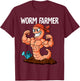 Worm Farmer Vermiculture Gardening Farming Composting T-Shirt - T-Shirt | Maroon