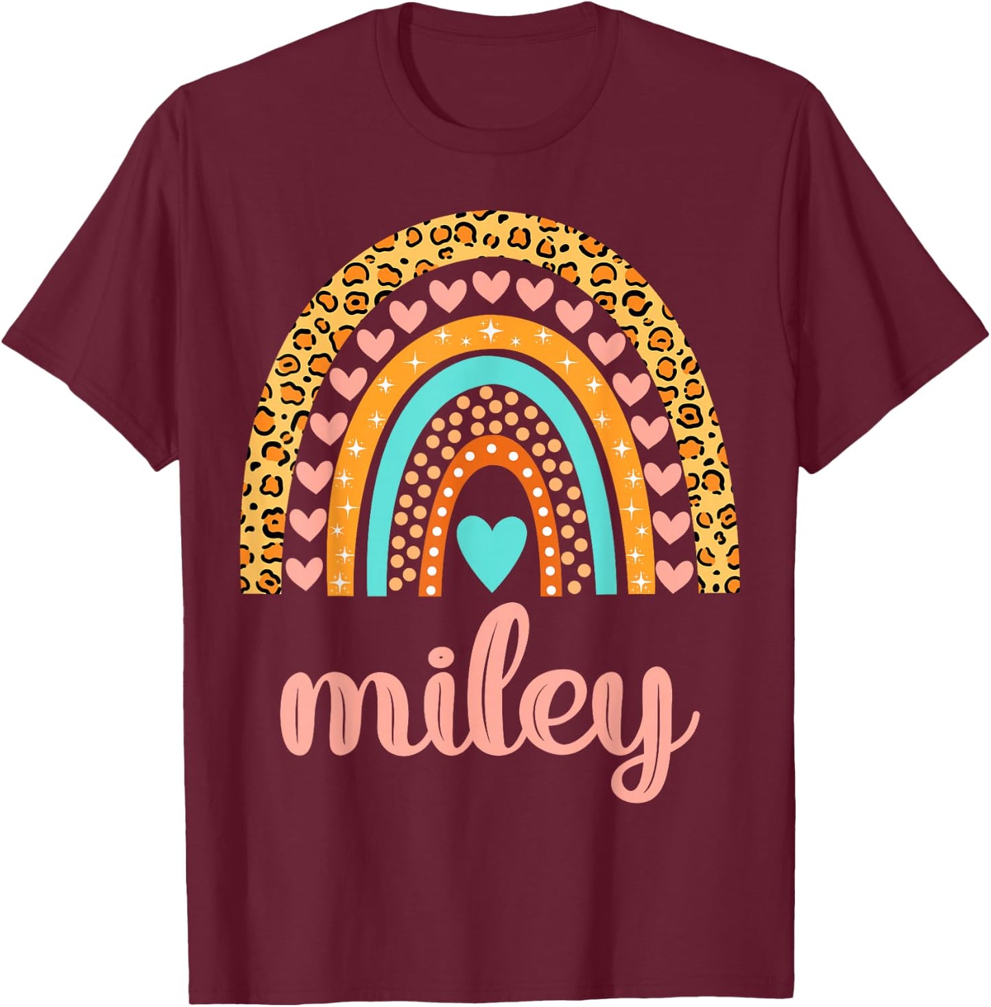 Miley Miley Name Birthday Shirt Gift T-Shirt - T-Shirt | Maroon