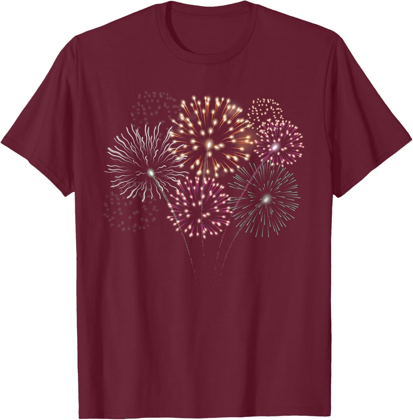 4th Of July Grand Finale Firework Show Red White Blue T-Shirt - T-Shirt | Maroon