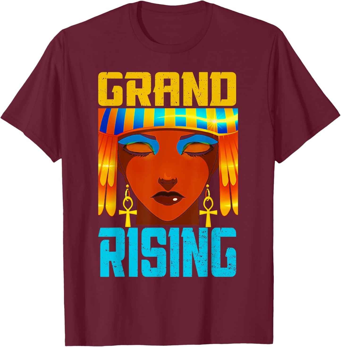 Grand Rising Kemetic Ancient Egyptian History Anime T-Shirt - T-Shirt | Maroon