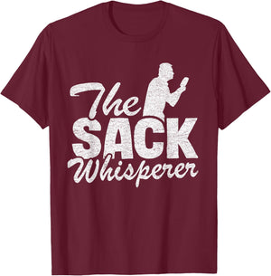 The Sack Whisperer Bean Bag Toss Funny Corn Hole T-Shirt - T-Shirt | Maroon