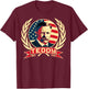 Theodore Roosevelt. President Teddy. American Stars. T-Shirt - T-Shirt | Maroon