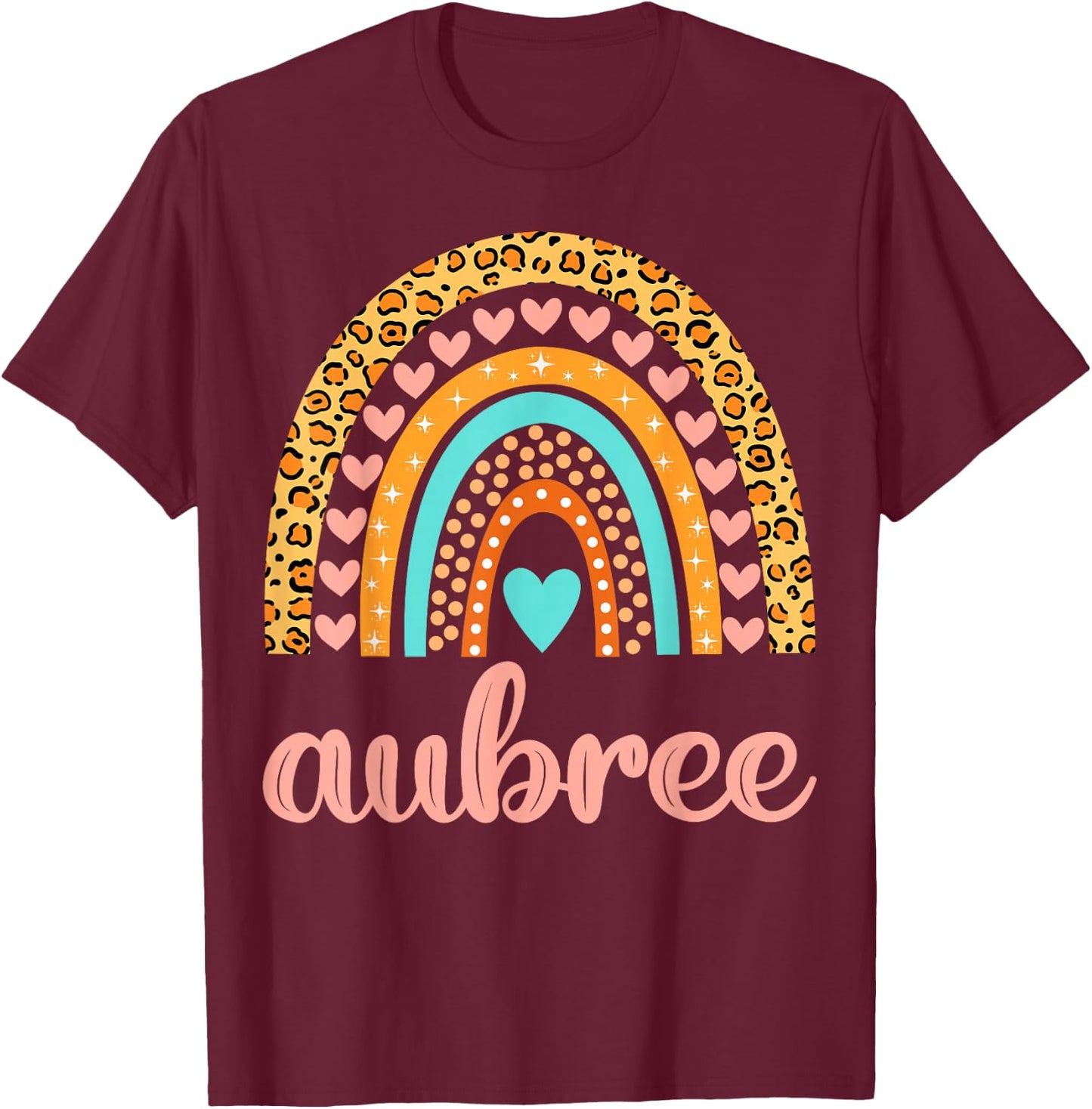 Aubree Aubree Name Birthday Shirt Gift T-Shirt - T-Shirt | Maroon