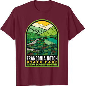 Franconia Notch State Park New Hampshire T-Shirt - T-Shirt | Maroon