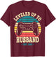 Leveled Up To Husband est 2025 Newly Married Bachelor Party T-Shirt - T-Shirt | Maroon