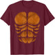 Bigfoot Chest Halloween Costume Hairy Monkey Sasquatch T-Shirt - T-Shirt | Maroon