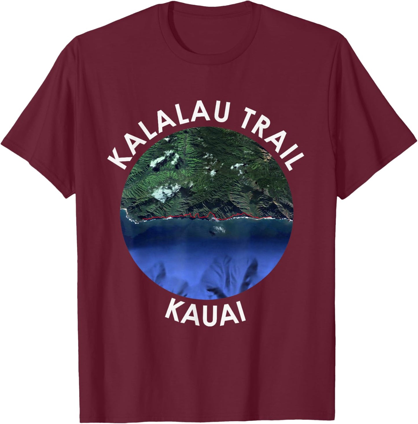 Kalalau trail shirt T-Shirt - T-Shirt | Maroon