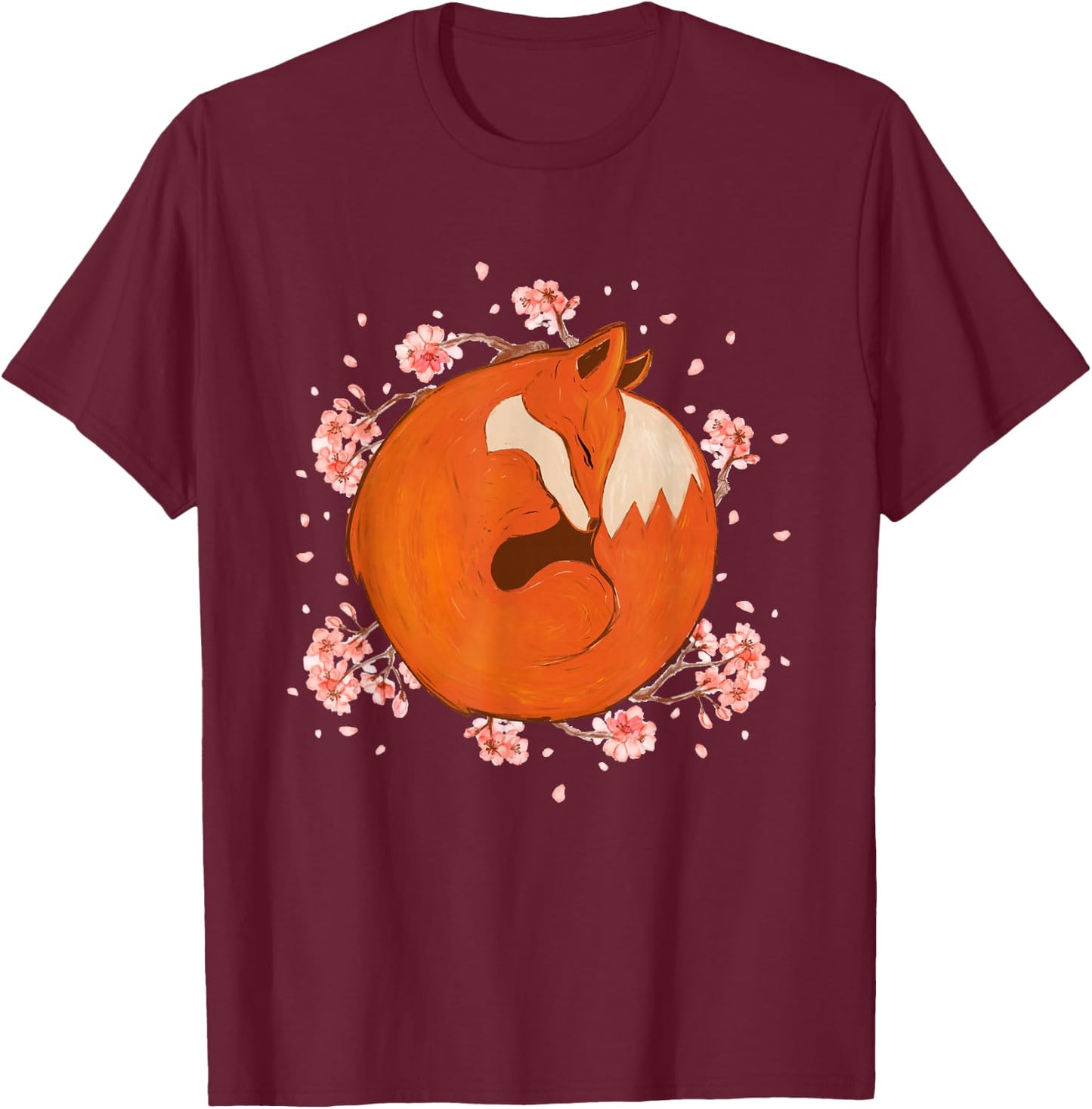 Sleeping Fox - Zookeeper Wildlife Animal Lover T-Shirt - T-Shirt | Maroon
