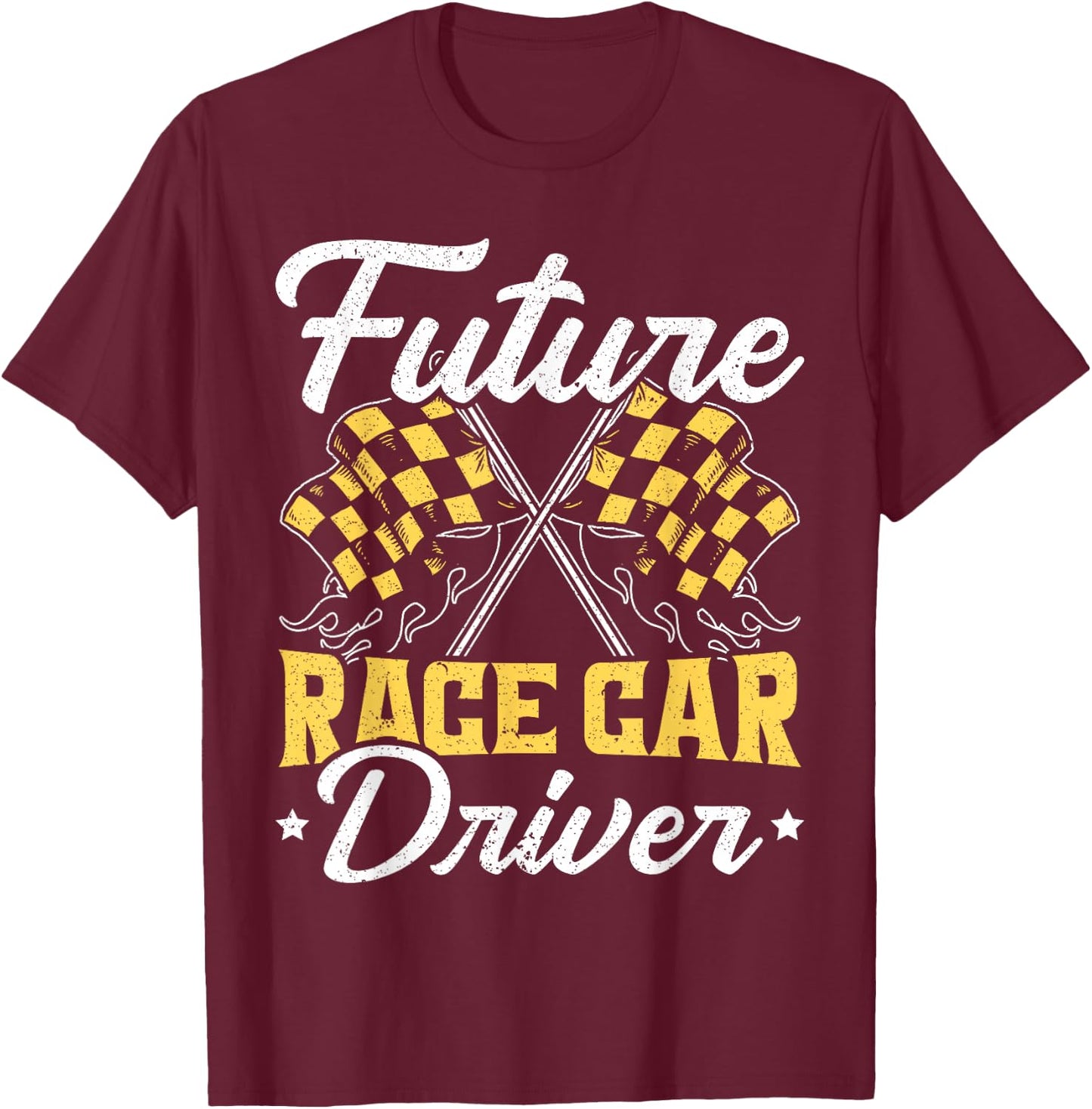 Future Race Car Driver Racer Kids Drag Racing Turbo Speed T-Shirt - T-Shirt | Maroon