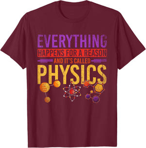 Science Nerd Gift Physics T-Shirt - T-Shirt | Maroon