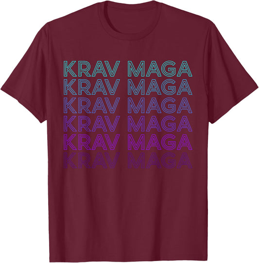 Krav Maga Retro T-Shirt - T-Shirt | Maroon
