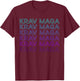 Krav Maga Retro T-Shirt - T-Shirt | Maroon