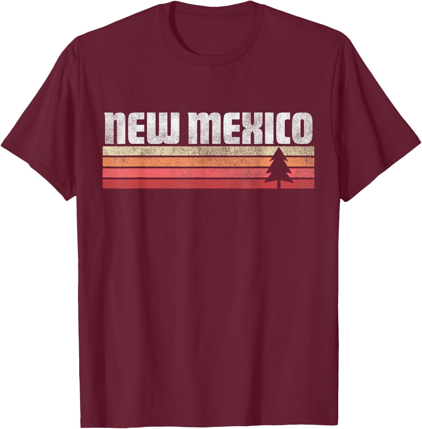 New Mexico Retro Style Vintage Shirt 70s 80s 90s Gift T-Shirt - T-Shirt | Maroon