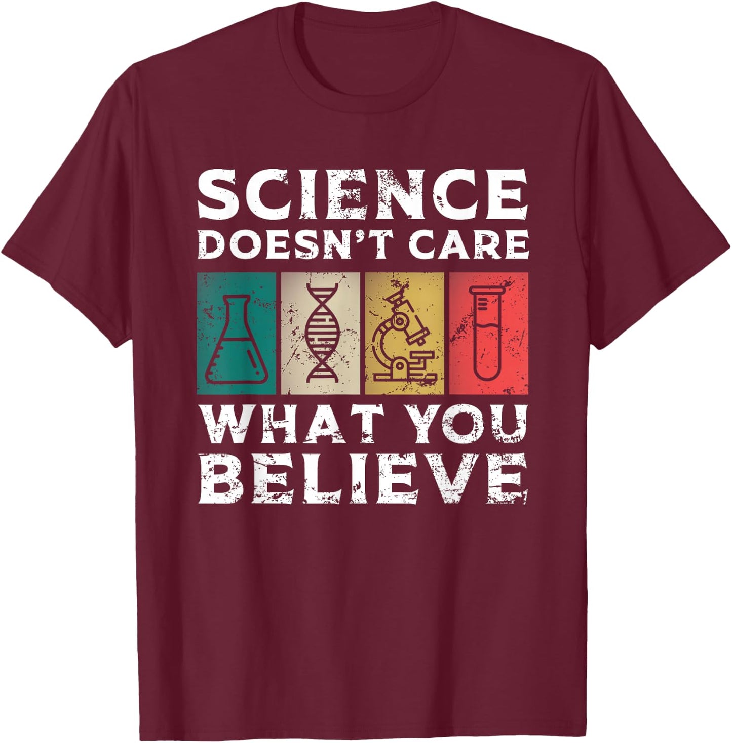 Cool Science Art Women Scientist Science Lovers T-Shirt - T-Shirt | Maroon
