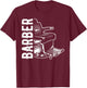 Barber Shop Chair Idea Haircut Hairstyler Hairstylist T-Shirt - T-Shirt | Maroon