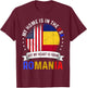 Romanian American Patriot Heart is from Romania Flag T-Shirt - T-Shirt | Maroon