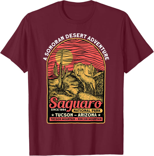 Saguaro National Park Sonoran Desert Tourist Souvenirs T-Shirt - T-Shirt | Maroon