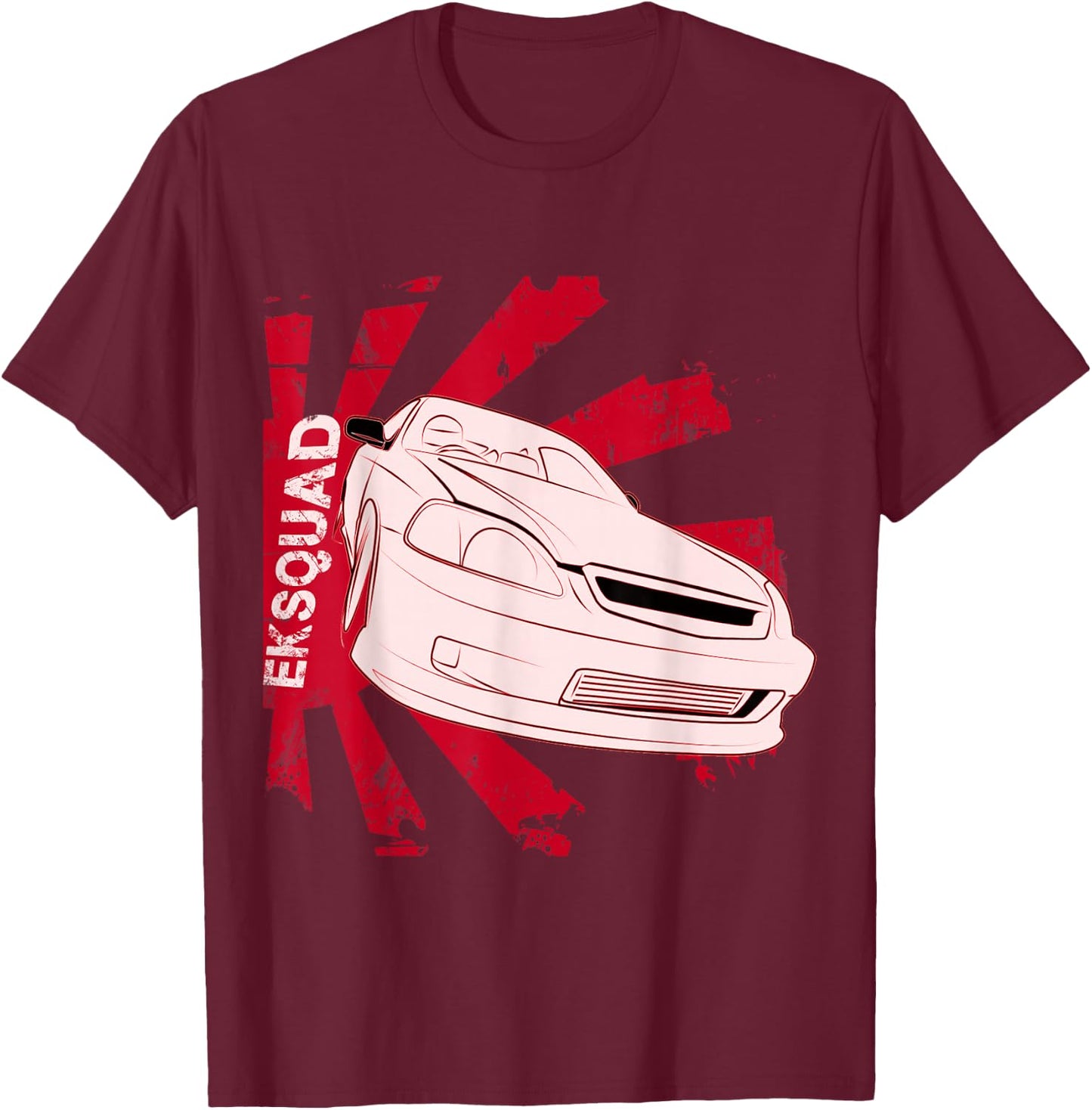 EK JDM EK Squad Japan car T-Shirt - T-Shirt | Maroon