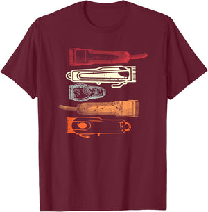 Vintage Barber Gift Hairstylist Retro Hair Clipper Barber T-Shirt - T-Shirt | Maroon