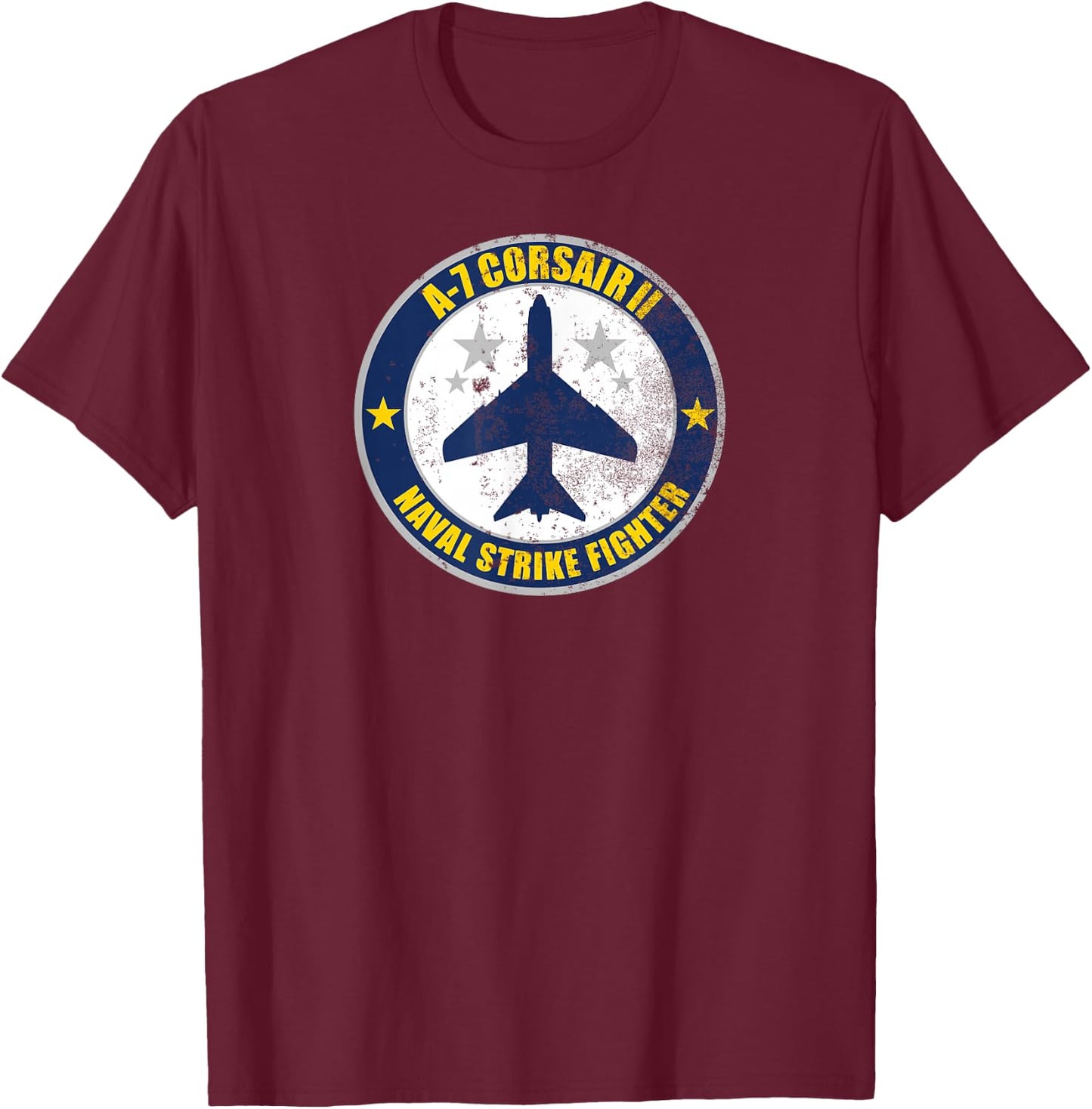 A-7 Corsair (distressed) T-Shirt - T-Shirt | Maroon