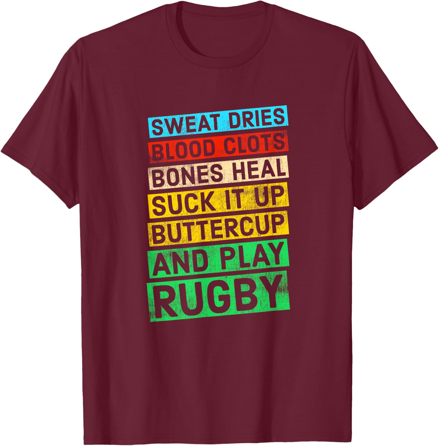 Play Rugby Quote T-Shirt - T-Shirt | Maroon