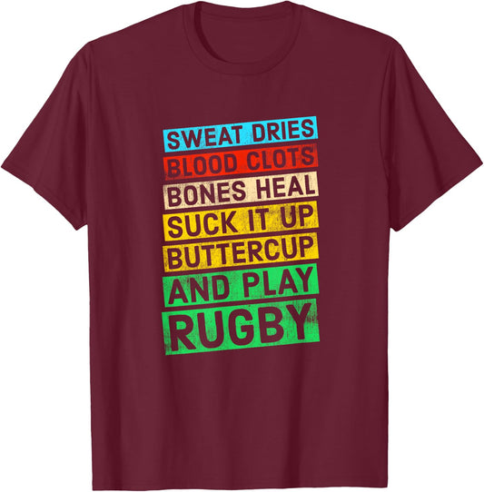 Play Rugby Quote T-Shirt - T-Shirt | Maroon