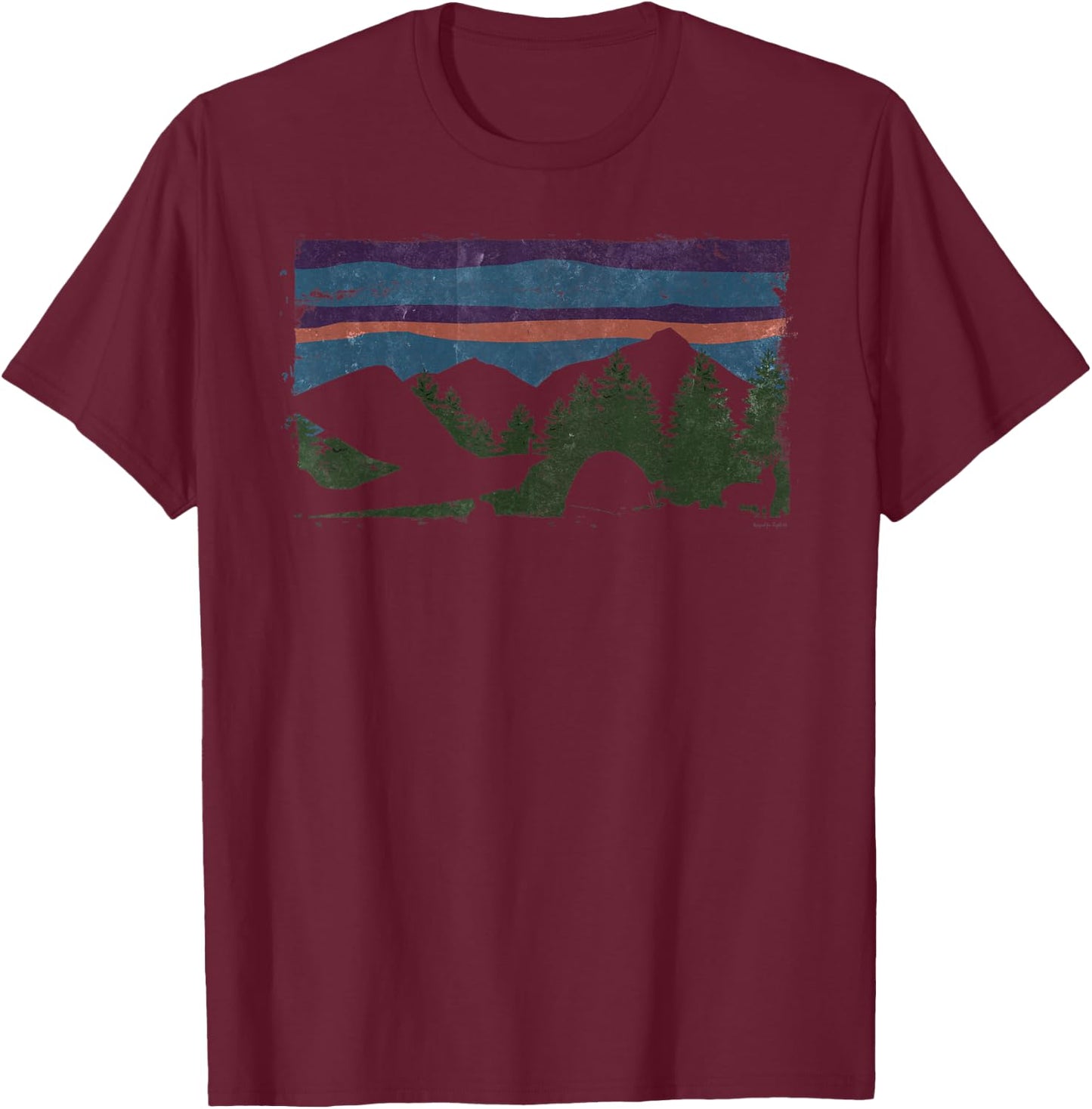 Airplane Camping Taildragger aircraft general aviation T-Shirt - T-Shirt | Maroon