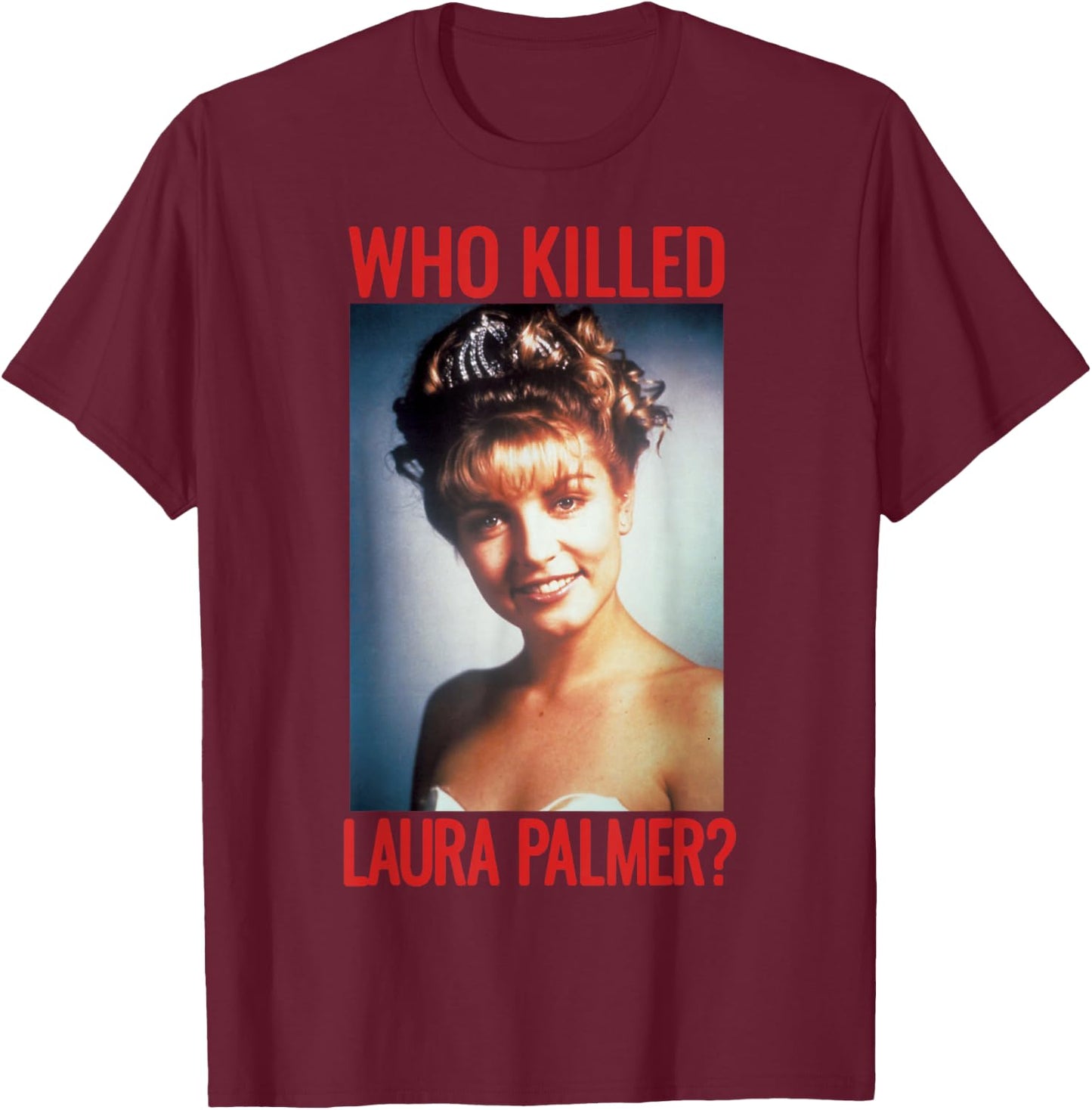 Twin Peaks Who Killed Laura Palmer? Graphic T-Shirt - T-Shirt | Maroon