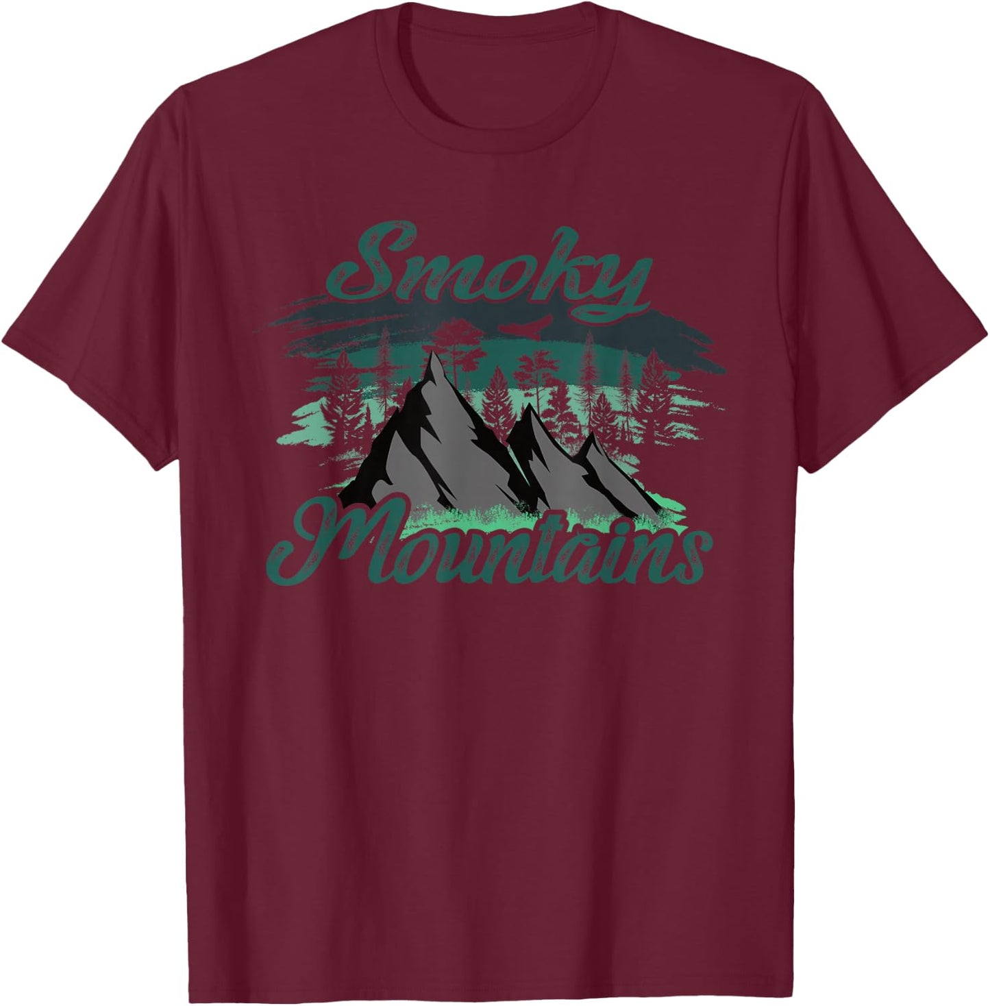 Mountains are calling Smoky Mountains T-Shirt - T-Shirt | Maroon