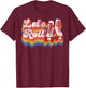 Cool Roller Skating Skate Girl 1970S Retro T-Shirt - T-Shirt | Maroon