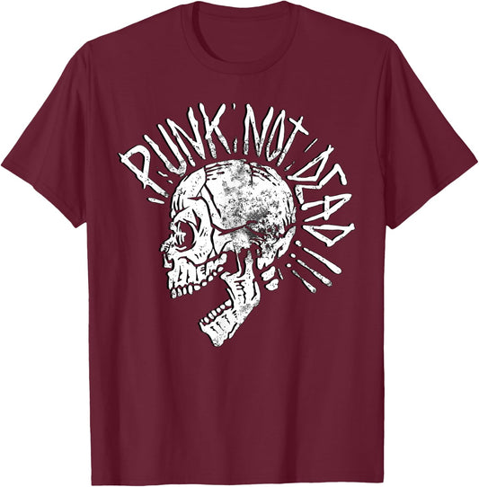 Punks Not Dead - Vintage Grunge - Punk Is Not Dead - Rock T-Shirt - T-Shirt | Maroon